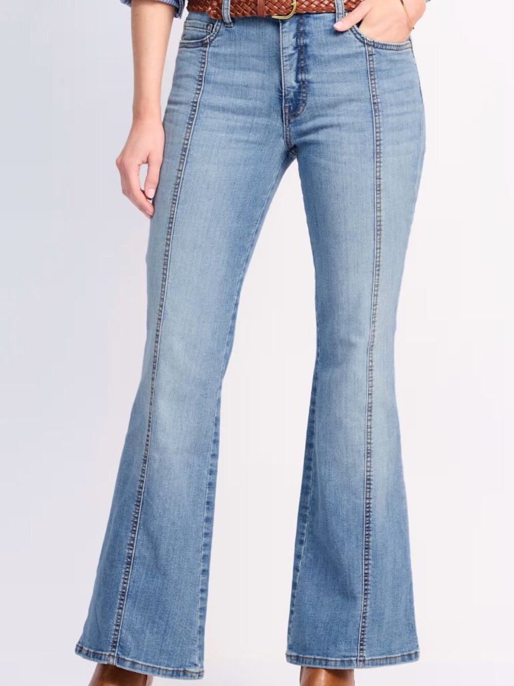 Kut From The Kloth Ana Super Flare Jeans High Rise Light Wash Size 10